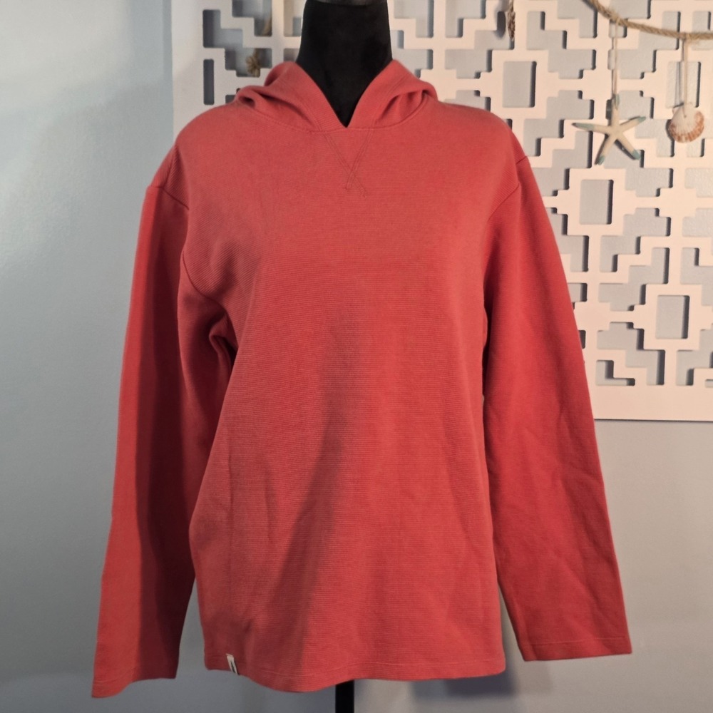 Wonder Nation Womens XL 14-16 Coral Pink Ribbed Pullover Hoodie